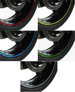 Kit Sticker Strips Decal Racing Reflective Wheels Rims Moto Bike MTB BMX Road