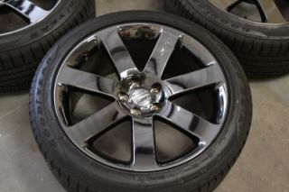 20" Chrysler 300 SRT SRT8 Black Chrome Wheels Rims Goodyear Tires 20x9 Dodge