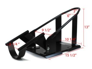 Motorcycle Scooter Wheel Chock Cradle Bike Stand Lift Mount Trailer Truck Bed