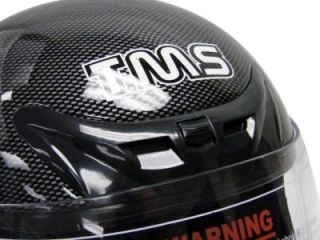 Black Carbon Fiber Full Face Motorcycle Helmet Street s M L XL