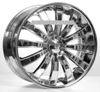 22" VT 225 CH Wheels and Tires Rims for Chevy Tahoe Escalade Yukon RAM Ford