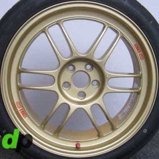 18" Gold Enkei RPF1 Rims Nitto NT01 Race Track Tires for Subaru Impreza WRX