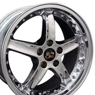 18 x10 Chrome Cobra Style Wheels Rims Fit 1994 1995 Mustang® GT