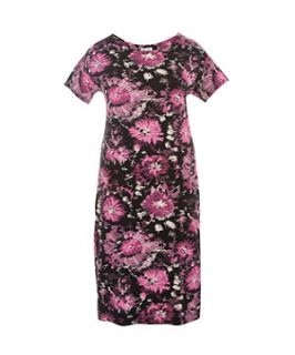 Sienna Black and Pink Tie Dye Floral Midi Dress