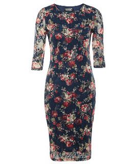 Pussycat Navy Floral Lace Bodycon Dress