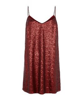 Kelly Brook Red Sequin Swing Dress