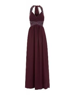 AX Paris Purple Halterneck Maxi Prom Dress