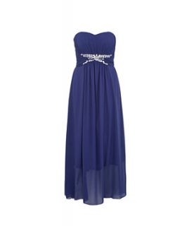 Lovedrobe Blue Jewel Embellished Maxi Dress