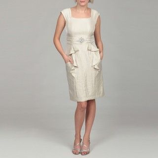 Jessica Howard Women's White Beaded Dress Jessica Howard Evening & Formal Dresses