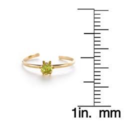 14k Yellow Gold Peridot Birthstone RIng Gemstone Rings