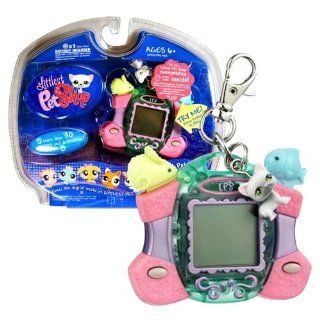 Hasbro Year 2007 Littlest Pet Shop Digital Pets "Care For Me" Series Virtual Game   Siamese Cat Digital Game with Charms , Clip for On the Go Fun and 30 Games and Activities Toys & Games