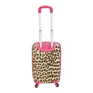 Women's Rockland 20in Polycarbonate Carry On F191in Pink Leopard Rockland Tote Bags