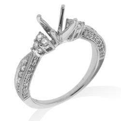 14k White Gold 1/3ct TDW Semi mount Diamond Engagement Ring (G H, SI 1/SI 2) Moise Engagement Rings