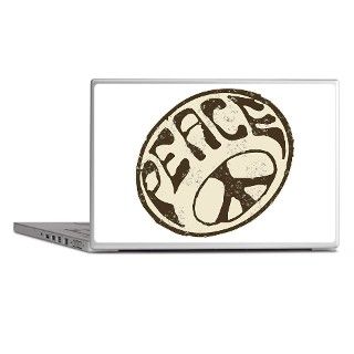 Retro Vintage Peace Sign Laptop Skins by tshirtregalia