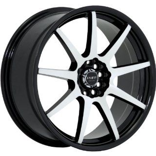 Ruff R353 18 Black Wheel / Rim 4x100 & 4x4.5 with a 40mm Offset and a 73.1 Hub Bore. Partnumber R353HK4BF40N73 Automotive