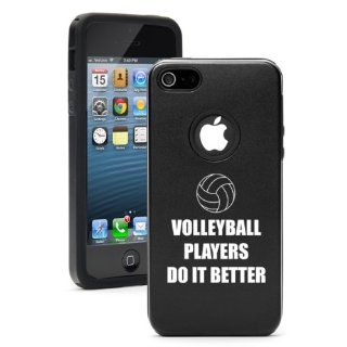 Apple iPhone 5c Black CD658 Aluminum & Silicone Case Cover Do It Better Volleyball Cell Phones & Accessories