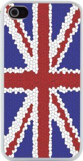Rikki KnightTM British Flag Mosaic Design iPhone 4 & 4s Case Cover (White Rubber with bumper protection) for Apple iPhone 4 & 4s Cell Phones & Accessories