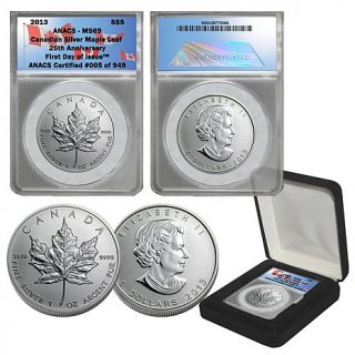 2013 MS69 ANACS First Day of Issue Limited Edition of 949 Canada Maple Leaf $5