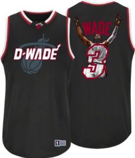 NBA Men's Miami Heat Dwyane Wade #3 Notorious Jersey (Black/Bright Cardinal/White, Medium)  Sports Fan Jerseys  Sports & Outdoors