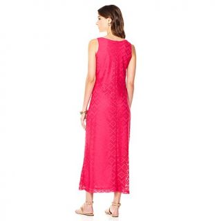 Slinky® Brand Sleeveless Crochet Maxi Dress