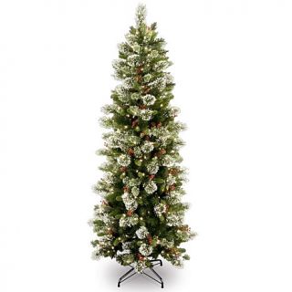 7.5 ft. Wintry Pine Slim Tree with Clear Lights
