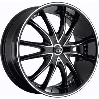 VCT Bossini 20 Black Wheel / Rim 5x110 & 5x4.5 with a 40mm Offset and a 73.1 Hub Bore. Partnumber V69 20851051101143+40BM Automotive