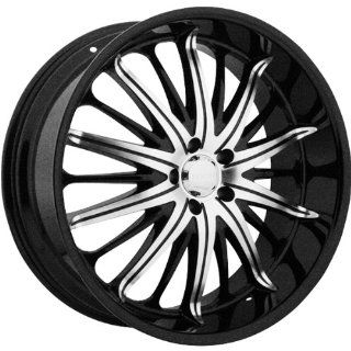 Akuza Belle 20 Black Machined Wheel / Rim 5x120 with a 35mm Offset and a 74.1 Hub Bore. Partnumber 761285547+35GBMT Automotive