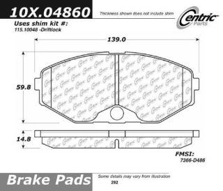 Centric Parts 106.04860 106 Series Posi Quiet Semi Metallic Brake Pad Automotive