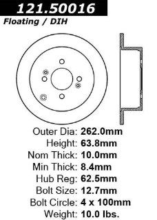 Centric Parts C Tek Disc Brake Rotor 121.50016 Automotive