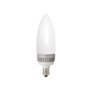 TCP LDCT3WH27KF   Dimmable 2.6 Watt Candelabra Base Torpedo Shape LED Light Bulb, Frosted, 2700K   Led Household Light Bulbs  