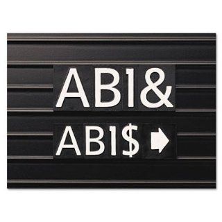 Quartet Characters for Magnetic Letter Boards, Helvetica Font, 1 Inch, 128 Characters per Set, White (M1)