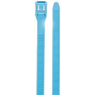 Panduit IT9115 CUV6A In Line Cable Tie, Weather Resistant Nylon 6.6, UV Light Blue, 124 Min Tensile Strength, 4.53" Max Bundle Diameter, 0.065" Thickness, 0.350" Width, 15.3" Length (Pack of 100)