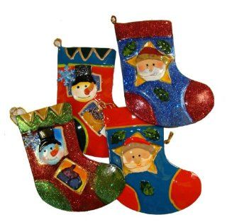 Club Pack of 144 Santa Claus and Snowman Christmas Stocking Ornaments 5"  
