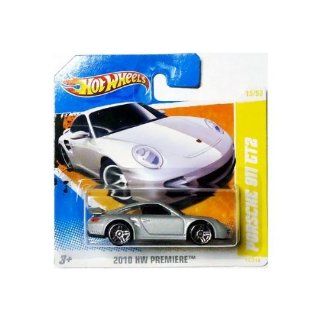 2010 Hot Wheels (Silver) PORSCHE 911 GT2 #15/214, HW Premiere #15/52 (Short Card) Toys & Games