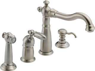 Delta 156 SS DST Victorian Single Handle Kitchen Faucet in Brilliance Stainless   Touch On Kitchen Sink Faucets