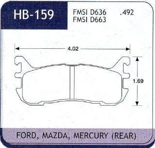 Mazda Miata 94 2000 Rear Brake Pads(Street)HB159F.492(HPS Compound) 1.8 Liter Automotive