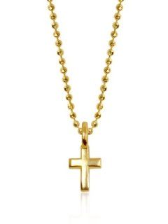 Alex Woo "Mini Additions" 14k Yellow Gold Cross Pendant Necklace, 16" Jewelry