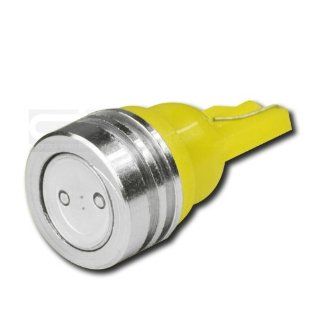 LED T10 W 1HP LED YE, T10 Adapter 194 168 W5W 1 SMD 1W LED 12V Bright Yellow Led Light for Interior Dome Lamp Trunk Door Panel Center Map Console Bulb Automotive