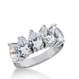 14K Gold Diamond Anniversary Wedding Ring 5 Pear Shaped Diamonds 2.50ctw 182WR37214K Wedding Bands Wholesale Jewelry