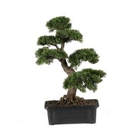 24 Cedar Bonsai Tree   Artificial Plants   Artificial Bonsai Trees