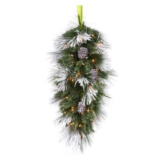 Vickerman 36 in. Flocked Mix Finial   Christmas Swags