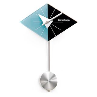George Nelson Glass Bty Parity Pendulum Wall Clock by Kirch   Wall Clocks
