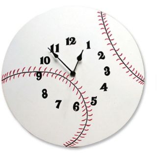 Trend Lab Baseball 12 Inch Wall Clock   Nursery Decor