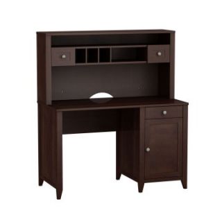 kathy ireland Office by Bush Furniture Grand Expressions 48 in. Single Pedestal Desk with Hutch   Computer Desks