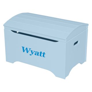 Little Colorado Solid Wood Toy Storage Chest with Personalization   Pastel Blue Finish   Toy Storage
