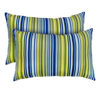 Greendale Home Fashions Rectangle Indoor Accent Pillows   19 x 12 in.   Vivid Stripe   Set of 2   Decorative Pillows