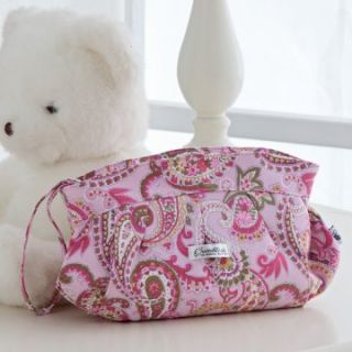 Bumble Collection Paige Purse Diaper Bag   Pink Paisley   Designer Diaper Bags