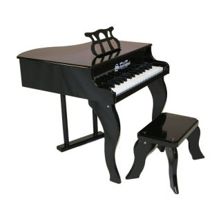 Schoenhut 30 Key Black Fancy Baby Grand Piano   Kids Musical Instruments