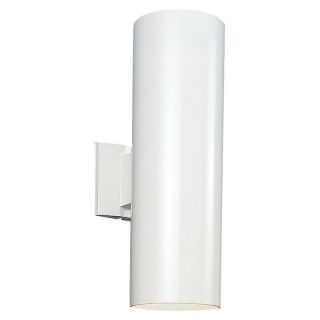 Sea Gull Outdoor Wall Cylinder   18H in. White   Outdoor Wall Lights