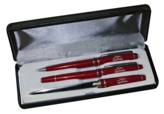 Team Sports America MLB 3 Piece Engraved Pen Gift Set   Business Accessories